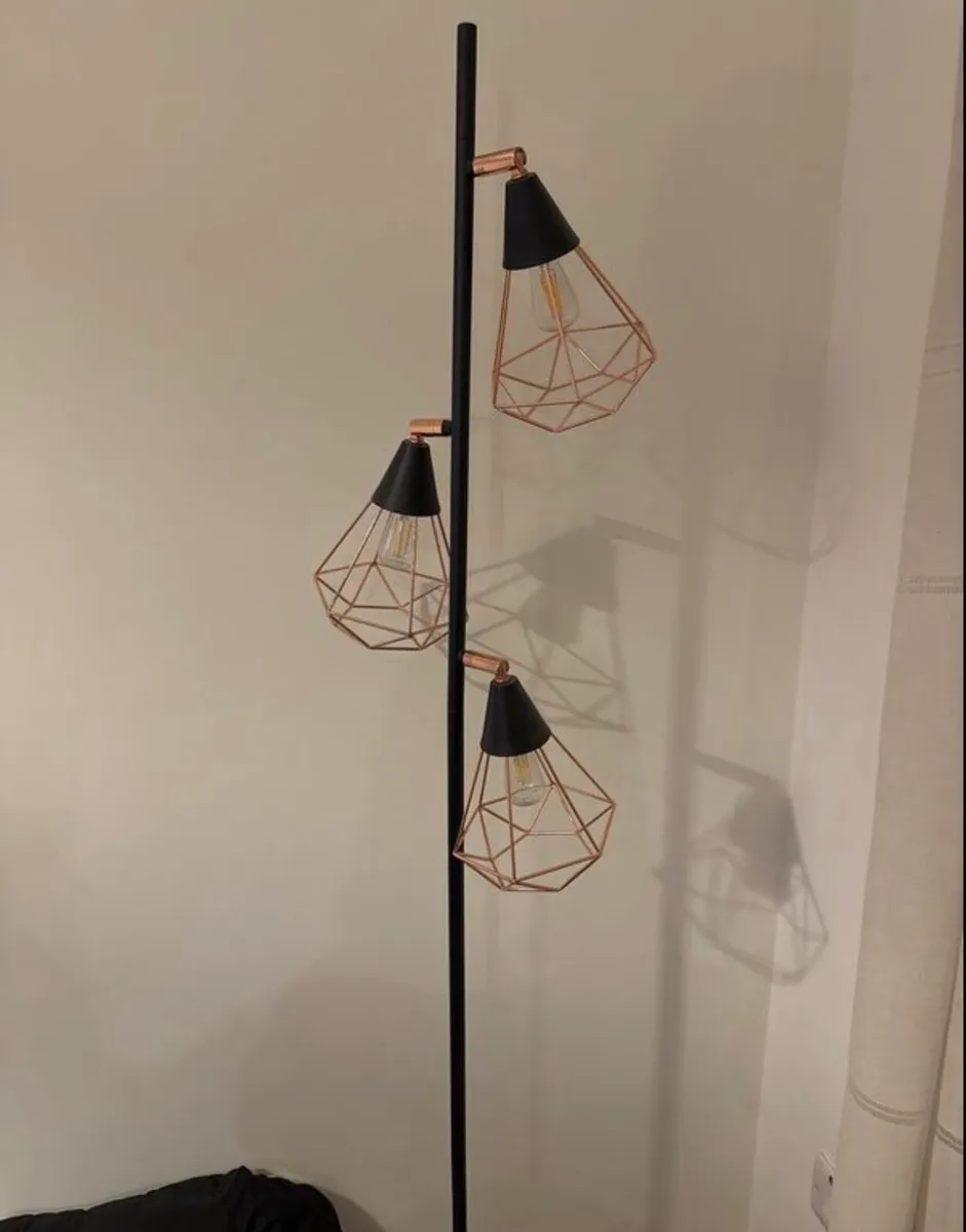 Rose gold floor lamp