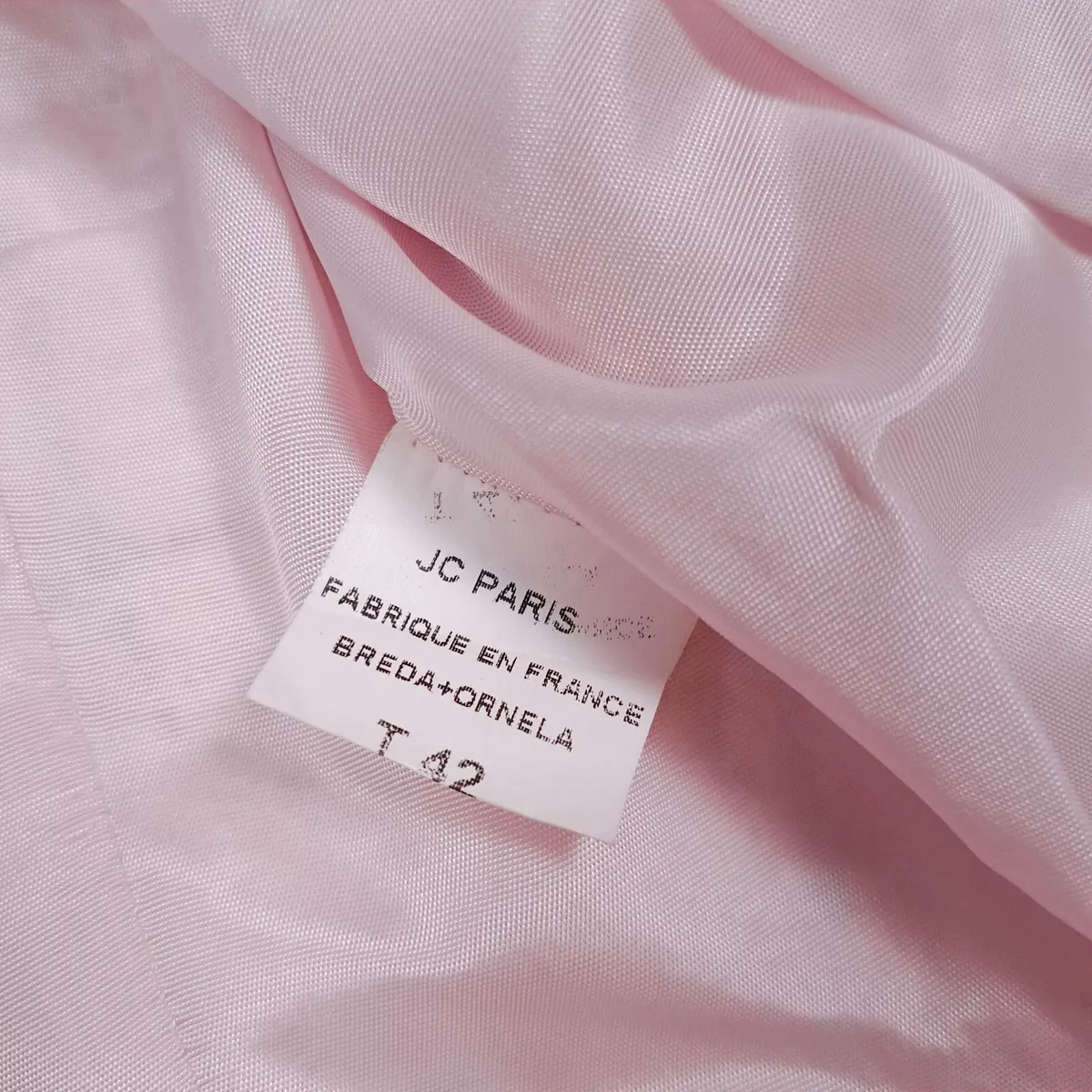 Jean Coste Vintage Pink Tweed Cropped Jacket 14UK - Image 2