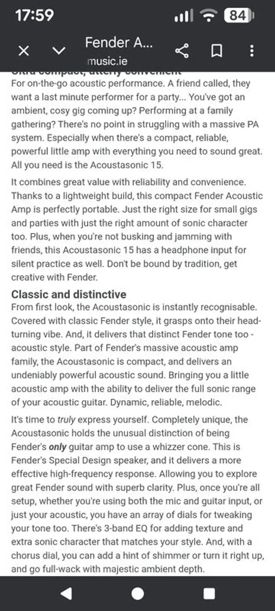 Fender Acoustasonic 15w +Extras - Image 3