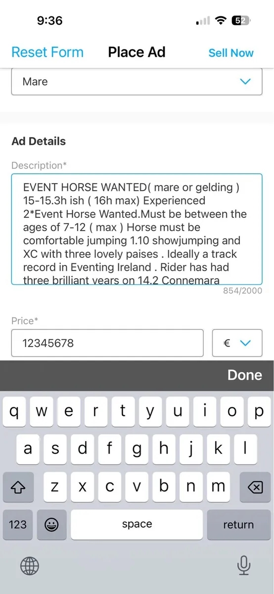 Event Horse Wanted