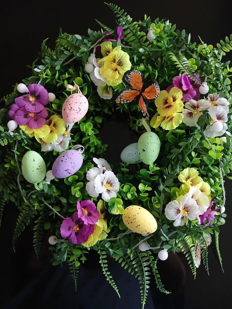 Easter wreath with lights - Image 3