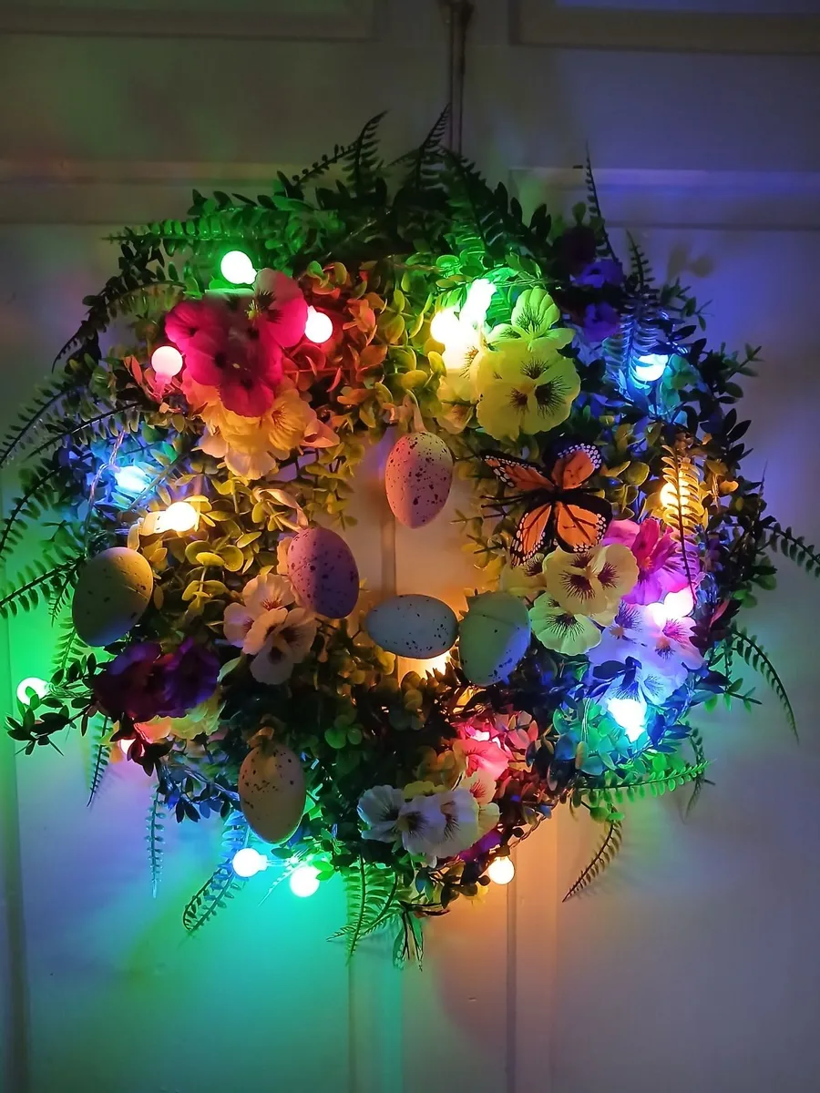 Easter wreath with lights - Image 2