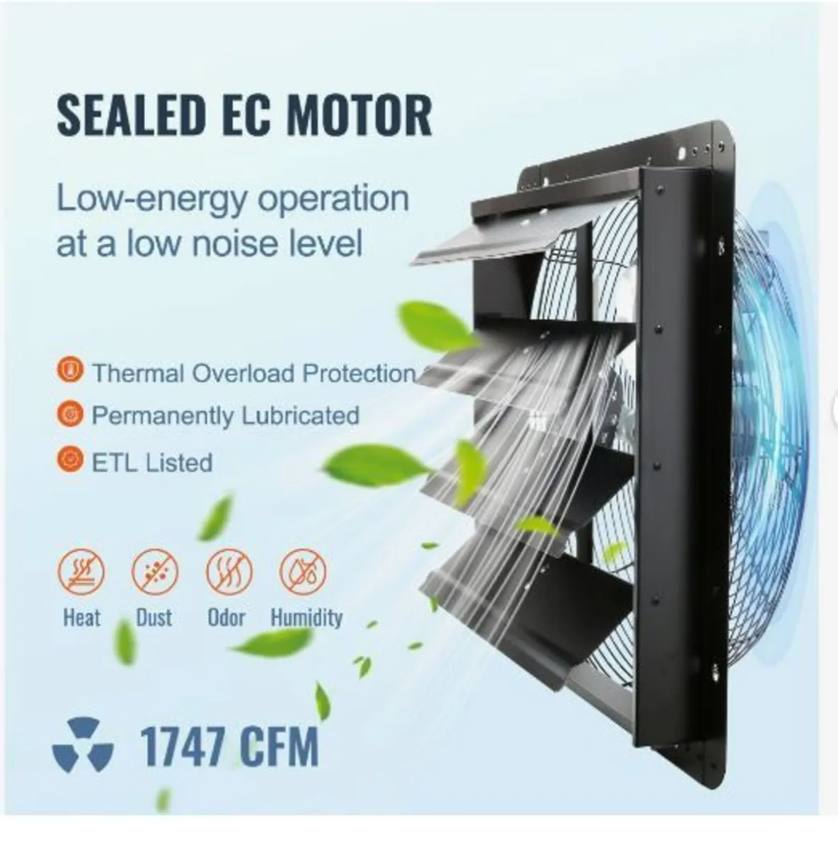 Shutter Exhaust Fan, 406 mm - Image 2