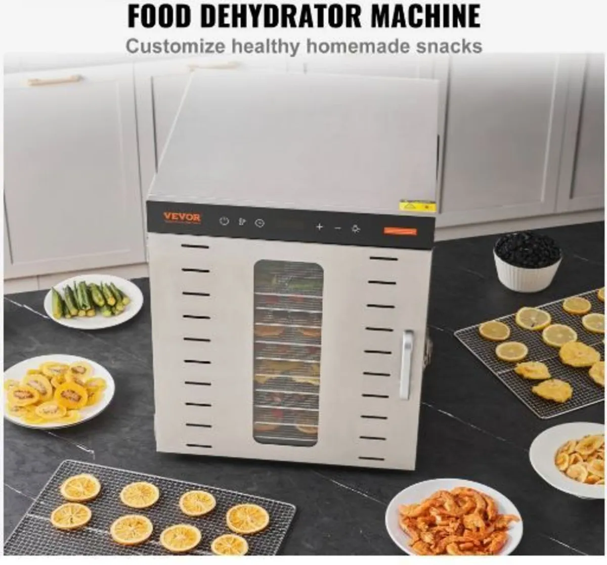 10 Trays Food Dehydrator Machine Stainless Steel - Image 2