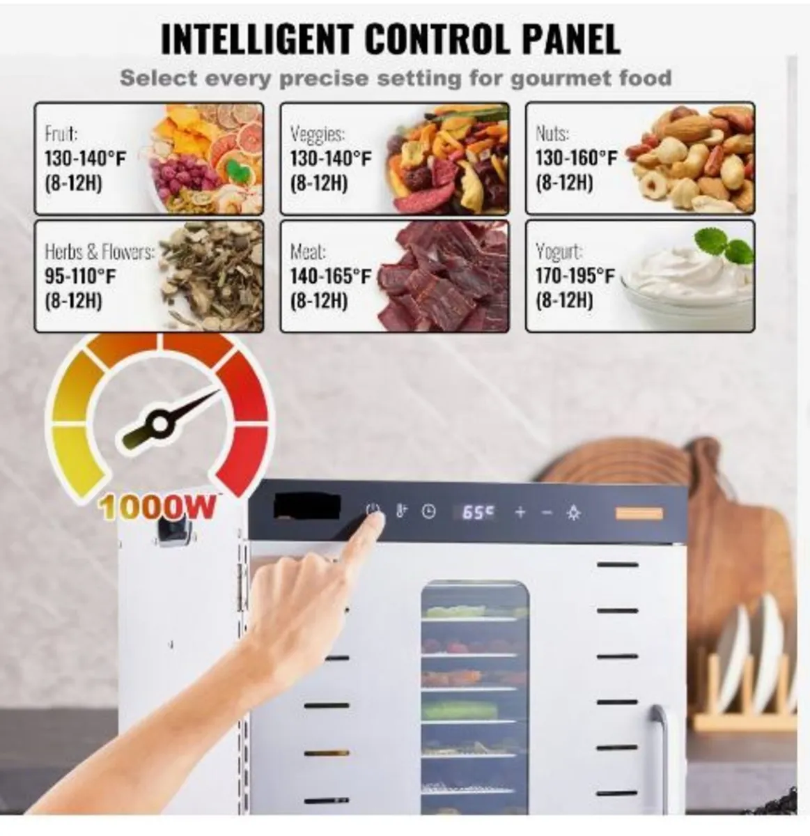 10 Trays Food Dehydrator Machine Stainless Steel - Image 3