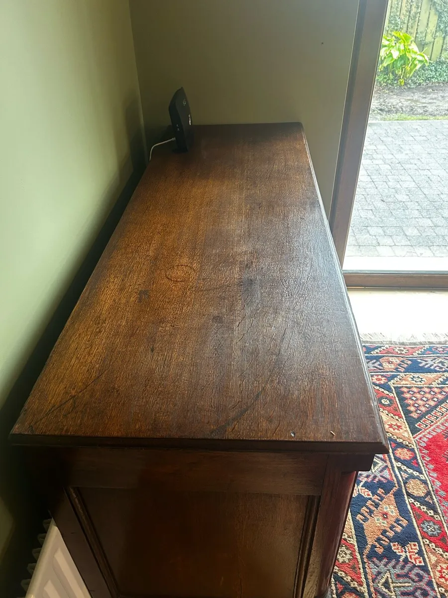 Antique oak coffer/mule chest - Image 4