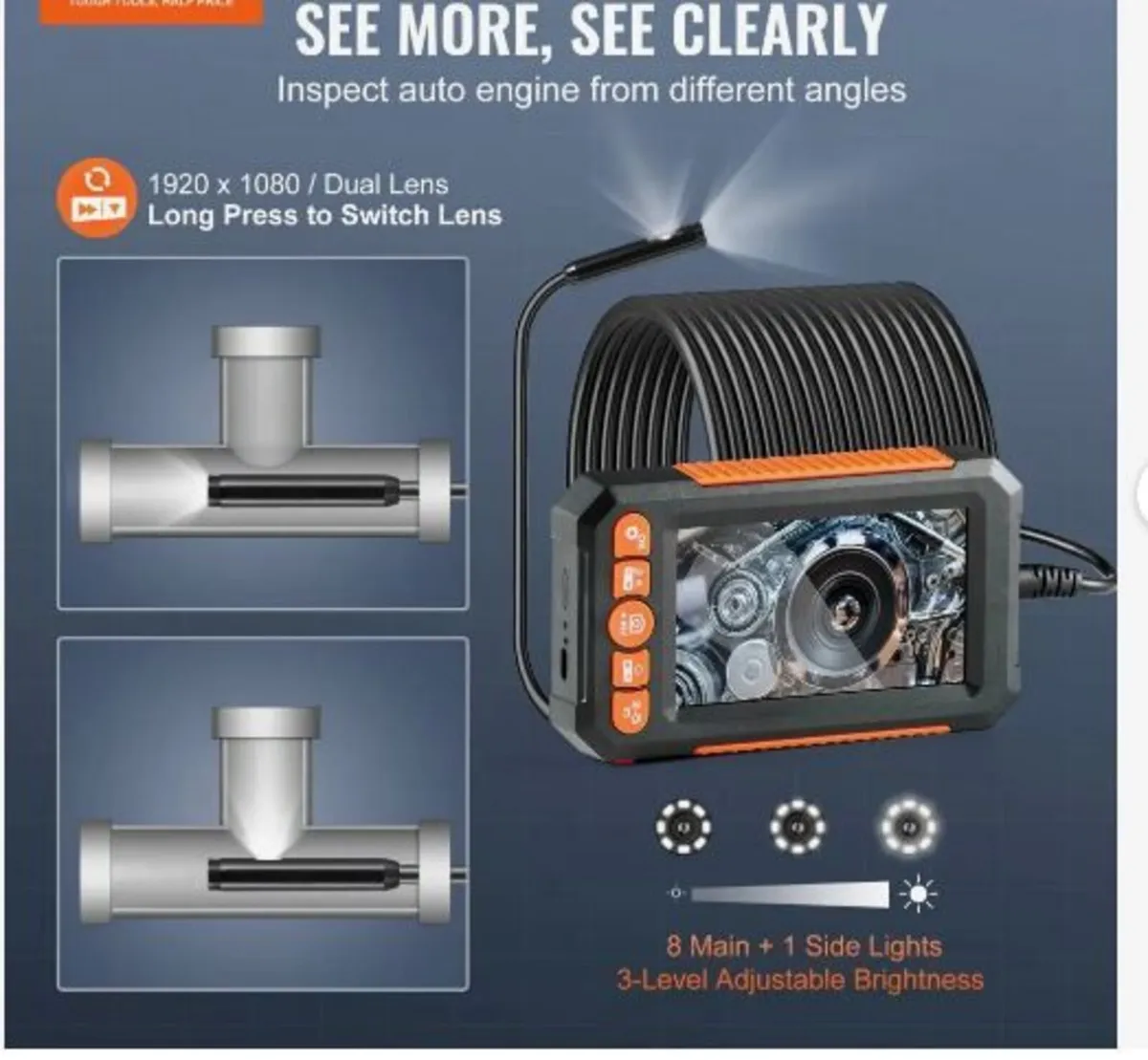 Endoscope Camera with Lights Dual Lens - Image 3