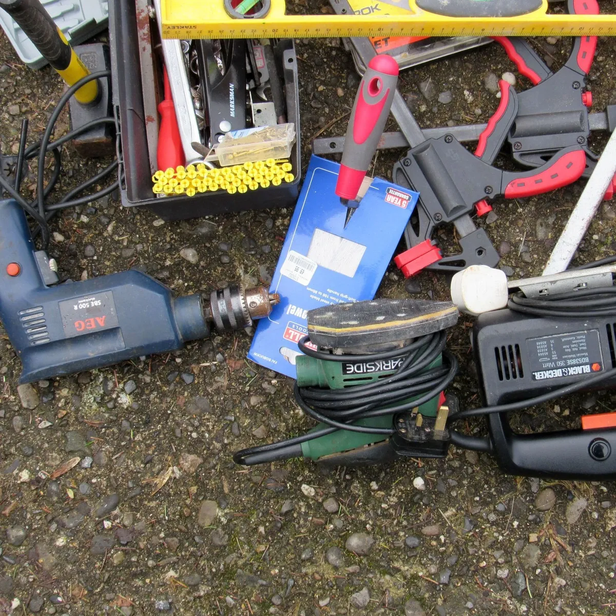 DIY Tool Bundle Drill, Grinder, Charger, Bits etc - Image 2