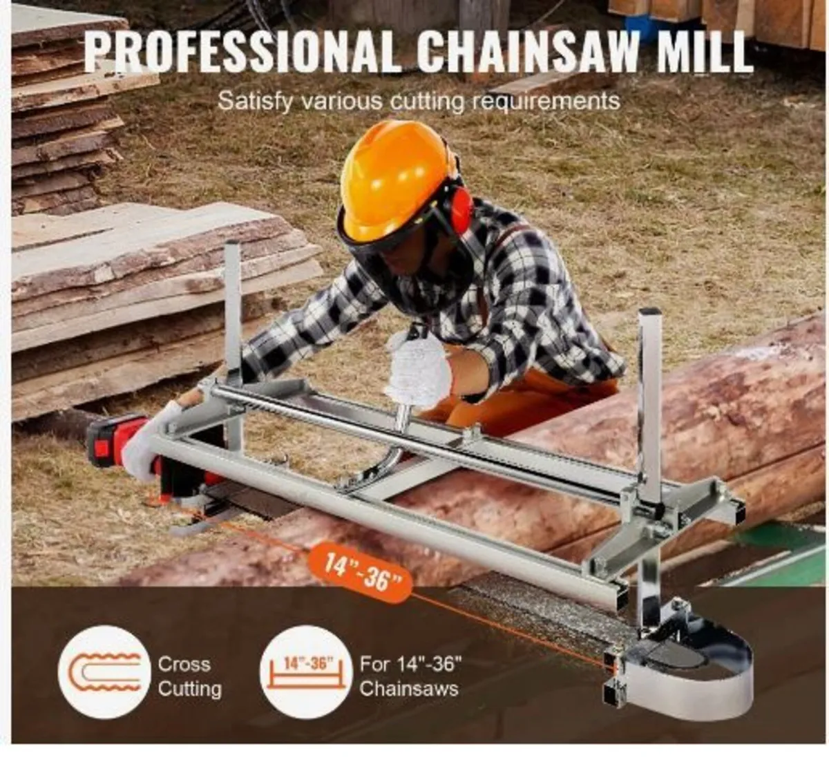 Portable Sawmill 35.6cm-91.4cm Guide Bar - Image 2