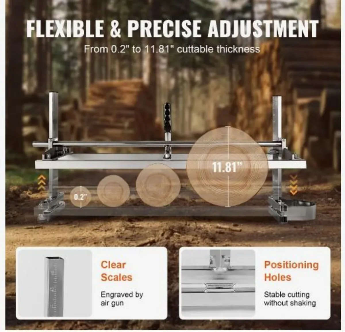 Portable Sawmill 35.6cm-91.4cm Guide Bar - Image 4