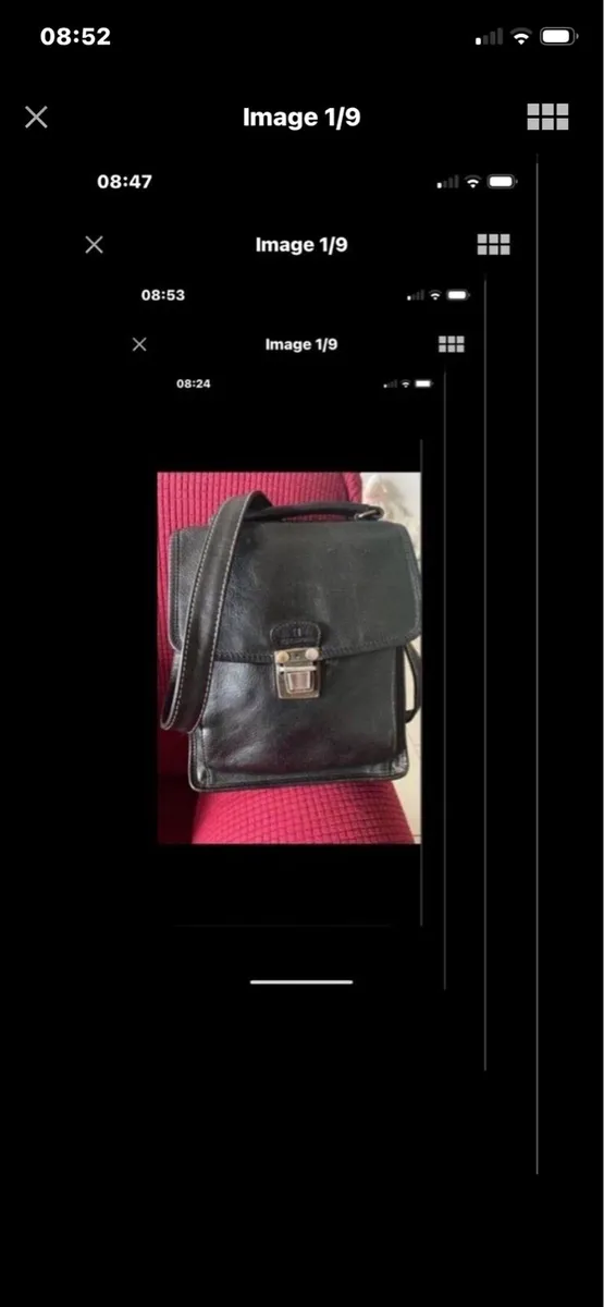 Hexagona Leather Shoulder Bag - Image 1