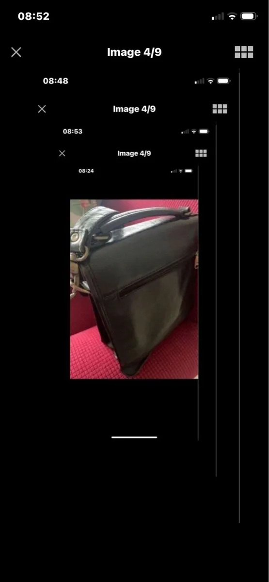 Hexagona Leather Shoulder Bag - Image 4