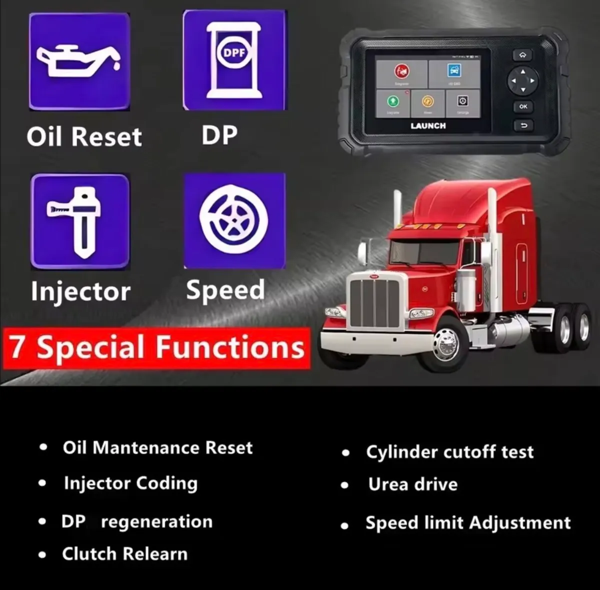 Launch CRP129HD 24v Heavy Duty Truck Scanner - Image 4