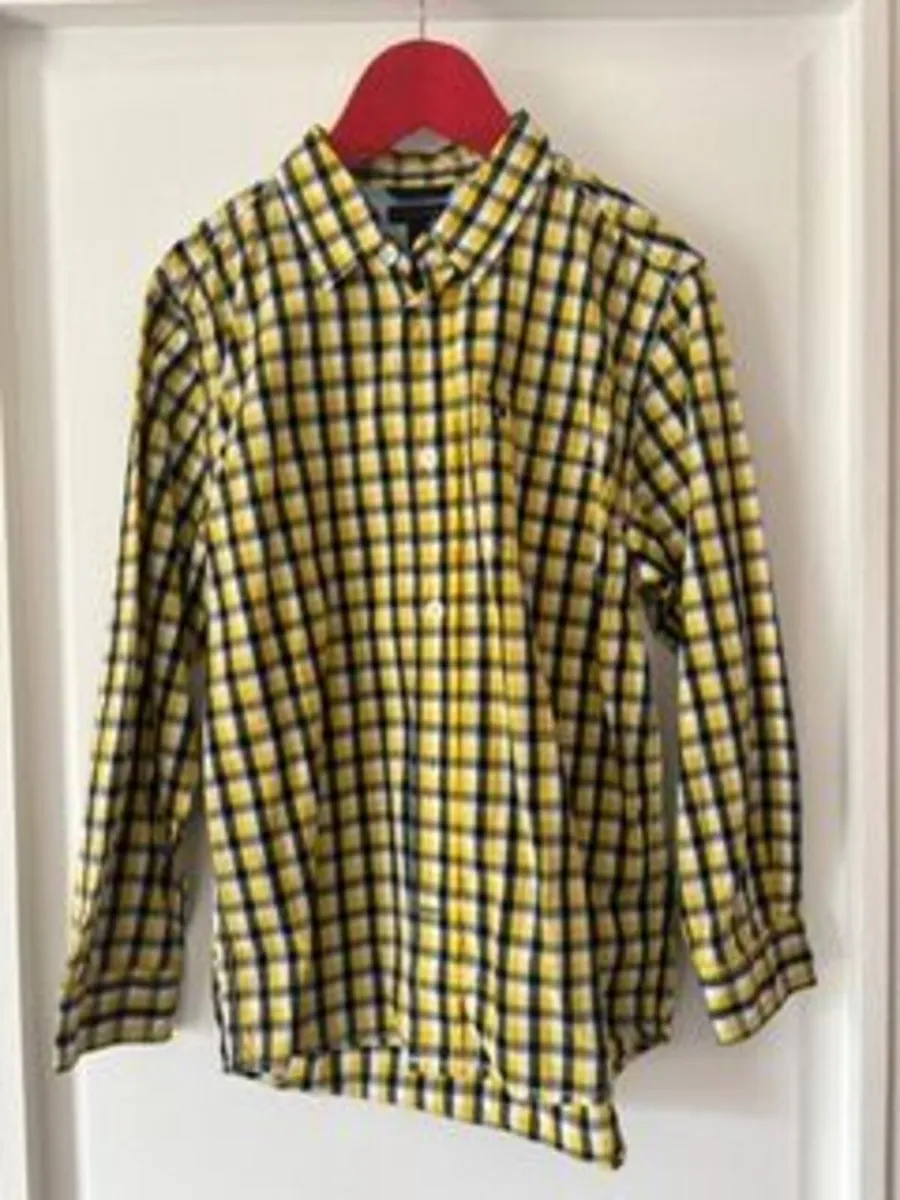 Tommy Hilfiger Yellow check shirt age 7-8 - Image 4
