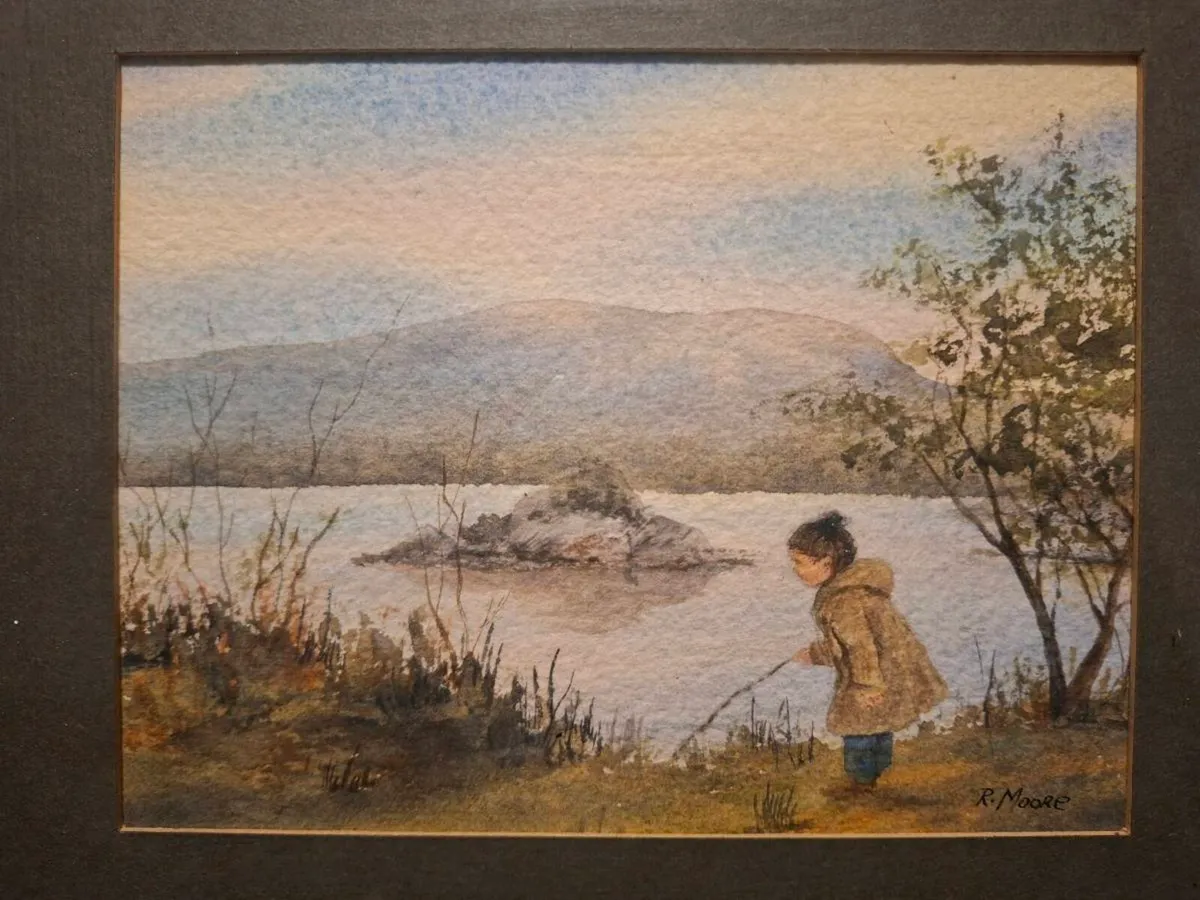 R.Moore signed Original Watercolour Painting - Image 2