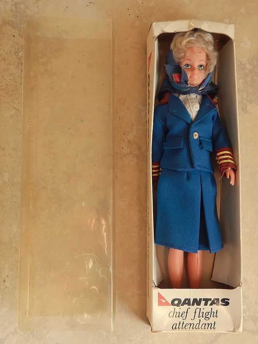 Vintage Qantas Chief Flight Attendant Doll - Image 4