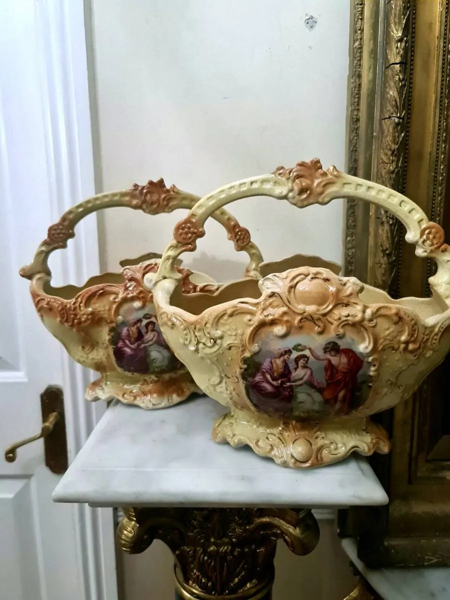 Pair of Antique Jardinieres POSTAGE AVAILABLE - Image 3