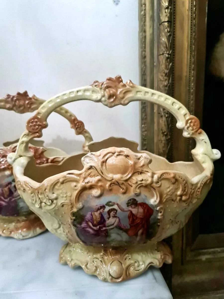 Pair of Antique Jardinieres POSTAGE AVAILABLE - Image 2