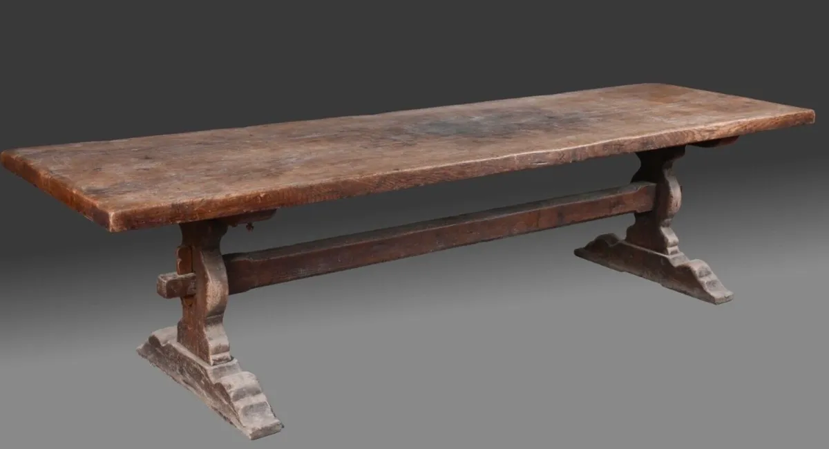 20th Century French Oak Refectory Table - Image 1