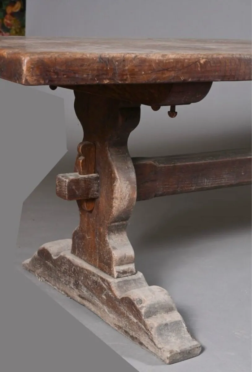 20th Century French Oak Refectory Table - Image 3