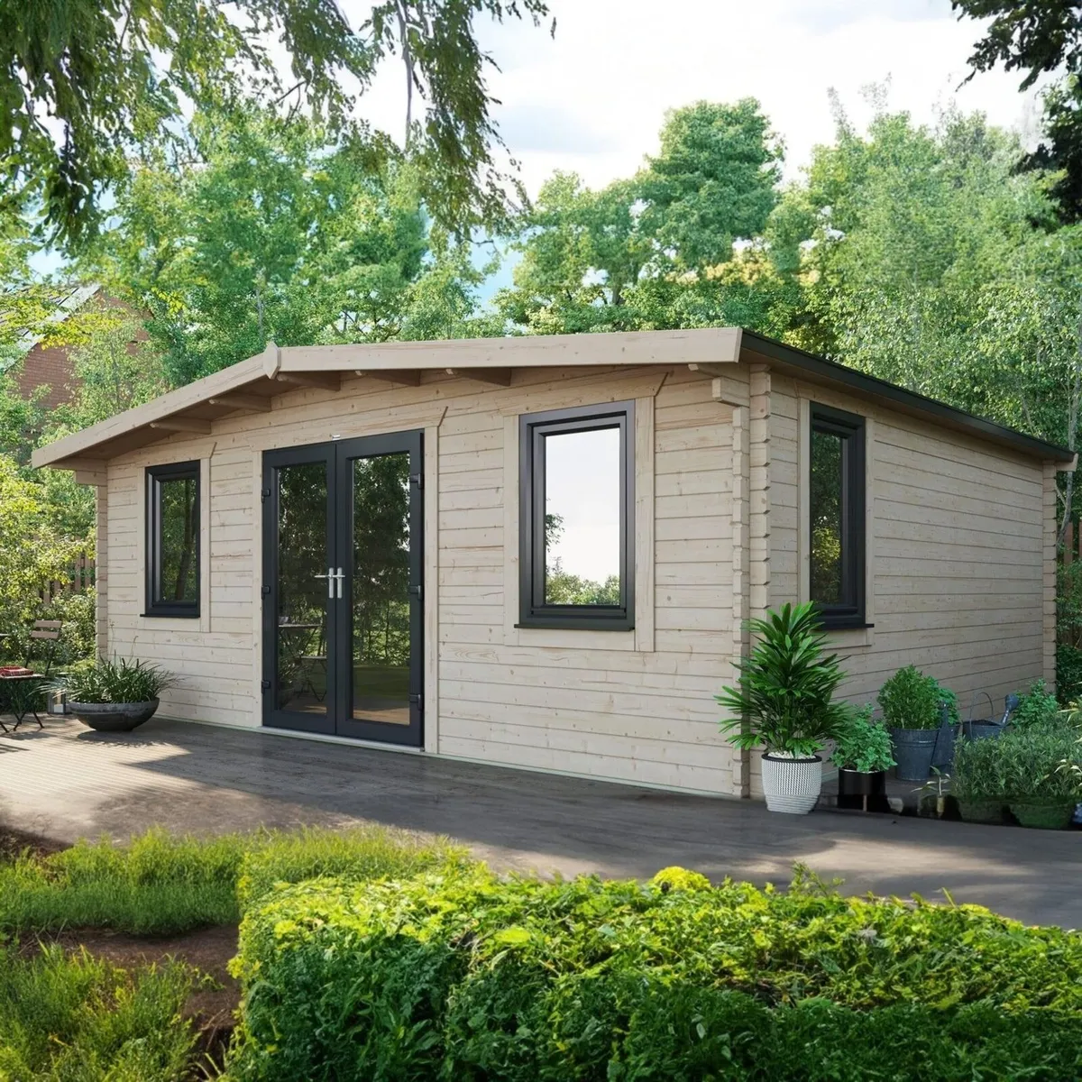 20x18 Timber Apex Log Cabin – 44mm Walls - Image 1