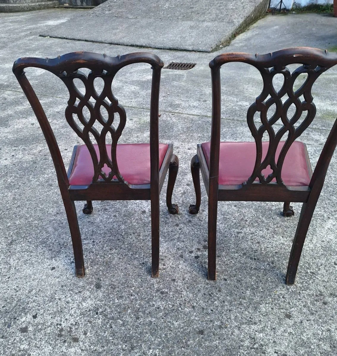 Pair of 19th century Chippendale style chairs - Image 2