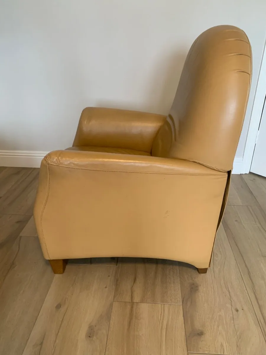 Natuzzi Leather Recliner Armchair - Image 2