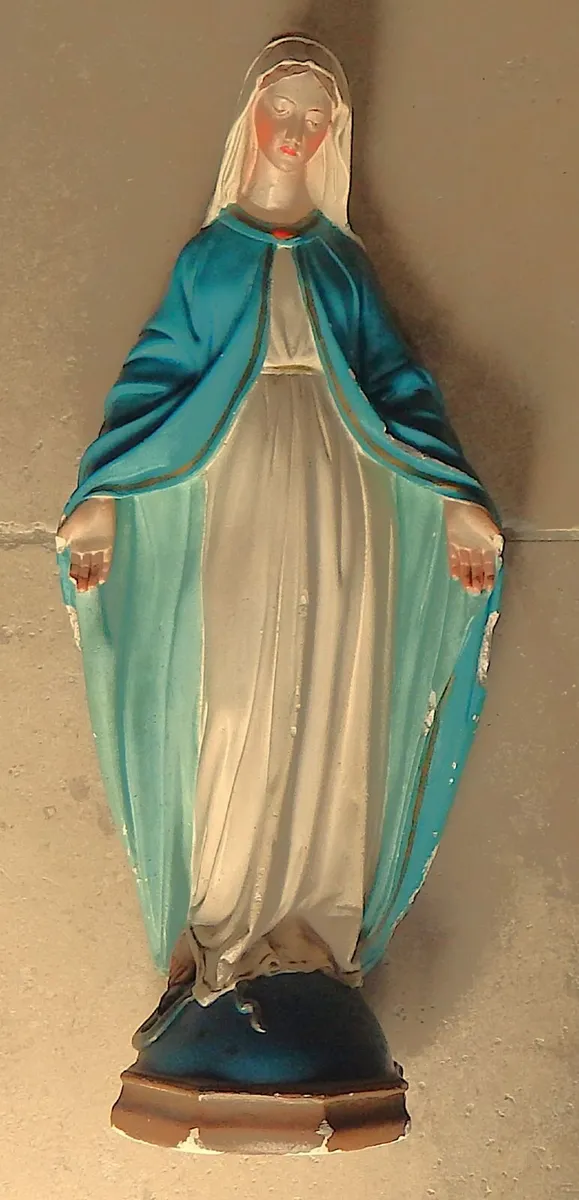 Large Vintage Statue of Our Lady in Original Paint - Image 1