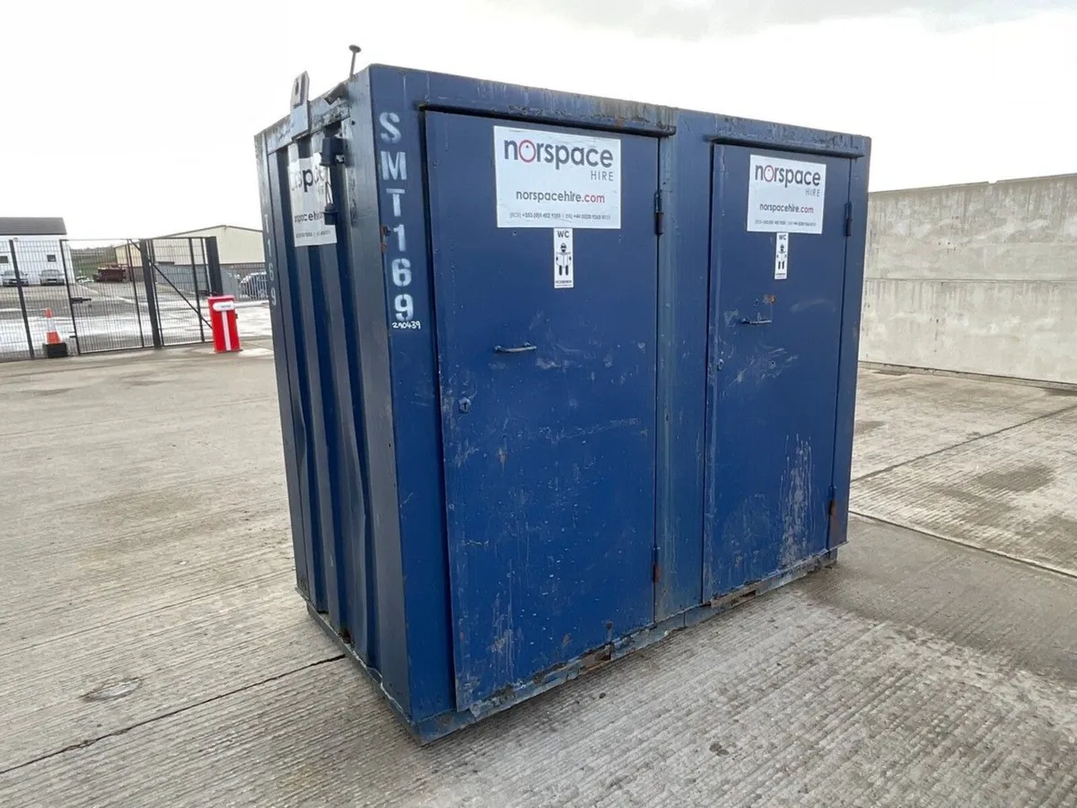8ft x 4ft ANTI VANDAL DOUBLE MAINS SITE TOILET - Image 1