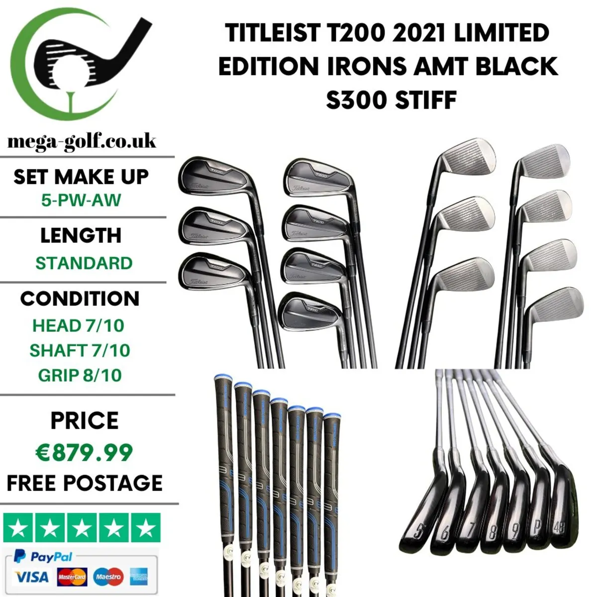 Titleist T200 2021 Limited Edition Irons / 5-Pw-Aw - Image 1