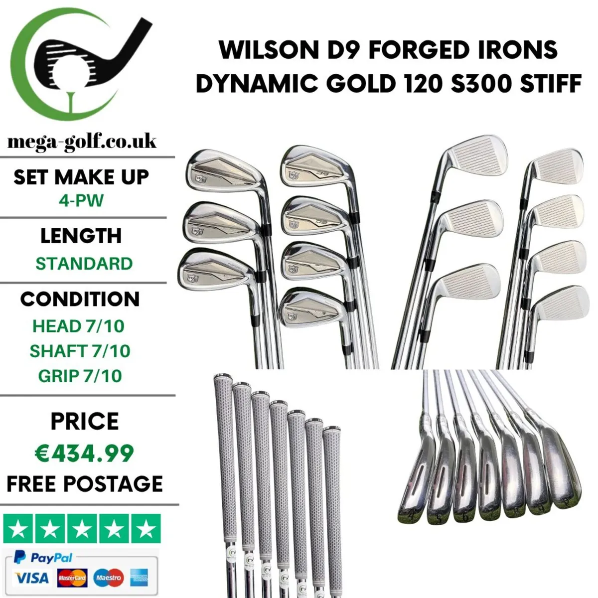 Wilson D9 Forged Irons / 4-Pw / Stiff - Image 1