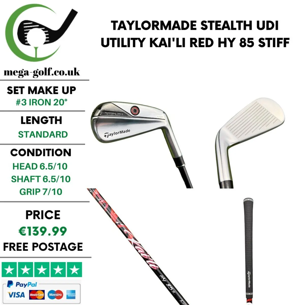 Taylormade Stealth UDI Utility #3 Iron 20° / Stiff - Image 1