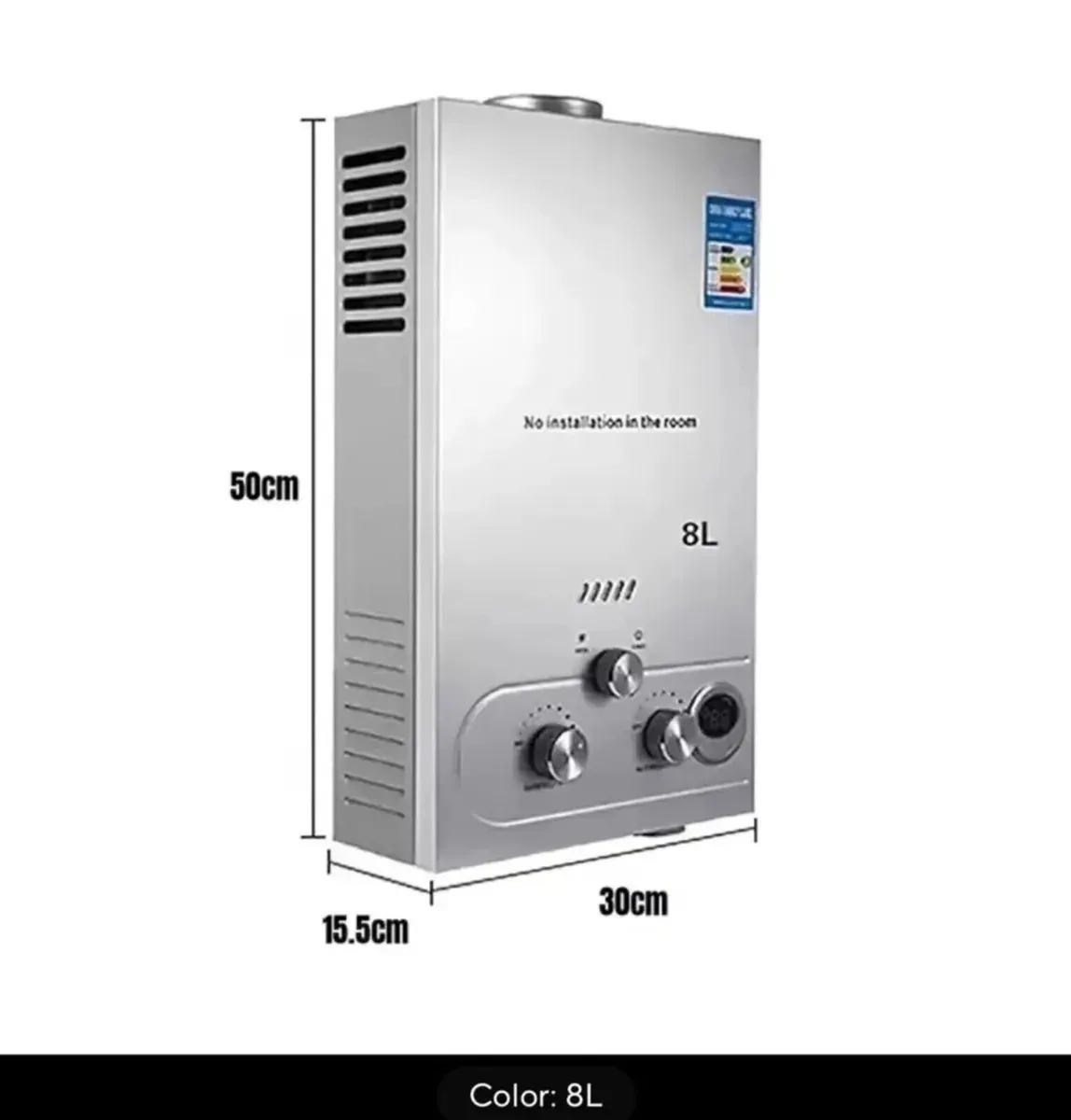 8L Gas Tankless Water Heater LPG Instant - Image 1