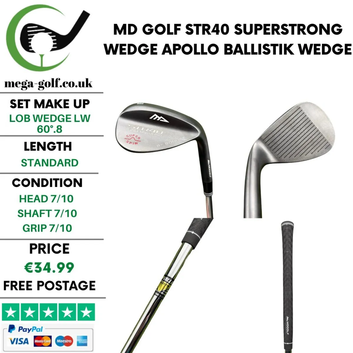 MD Golf STR40 Superstrong Wedge Lw 60°.8 / Wedge - Image 1