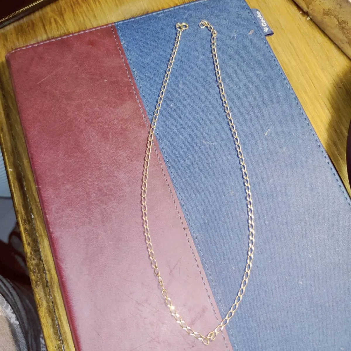 CIRCLE LINKS, 9CT SOLID Gold 18"Long 5 Gram Chain - Image 3