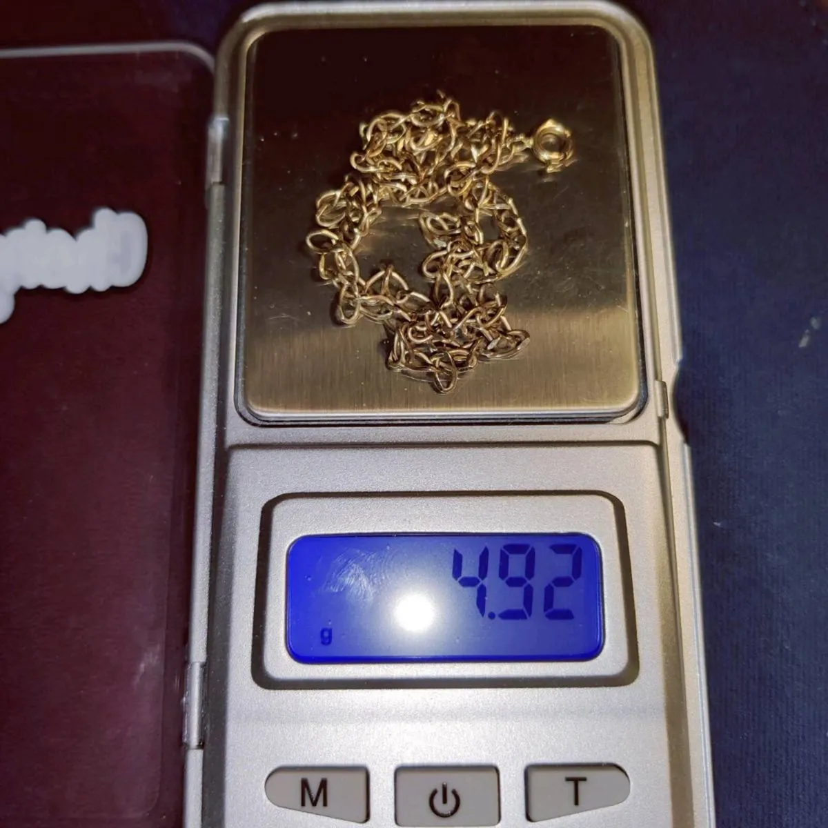 CIRCLE LINKS, 9CT SOLID Gold 18"Long 5 Gram Chain - Image 4