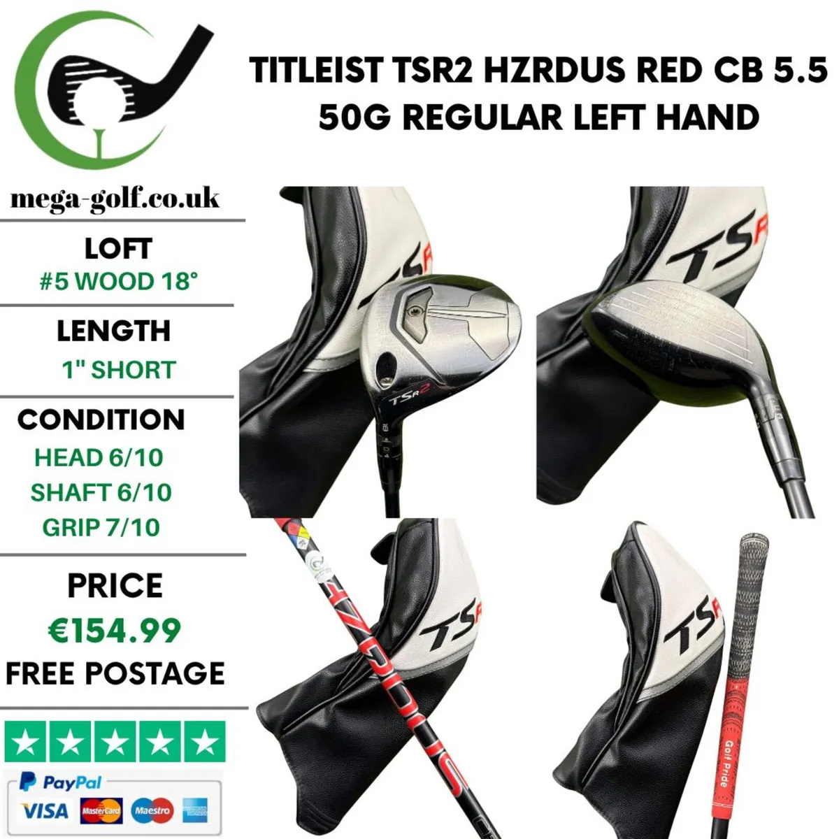 Titleist TSR2 #5 Wood 18° / Regular / Left Hand - Image 1