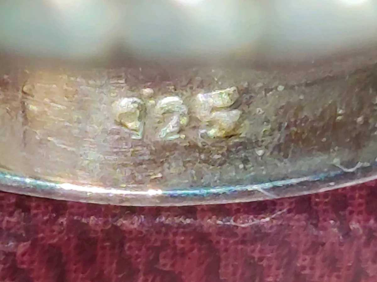 HUGE, RARE MOTHER OF PEARL, 925 Silver New Ring ! - Image 2