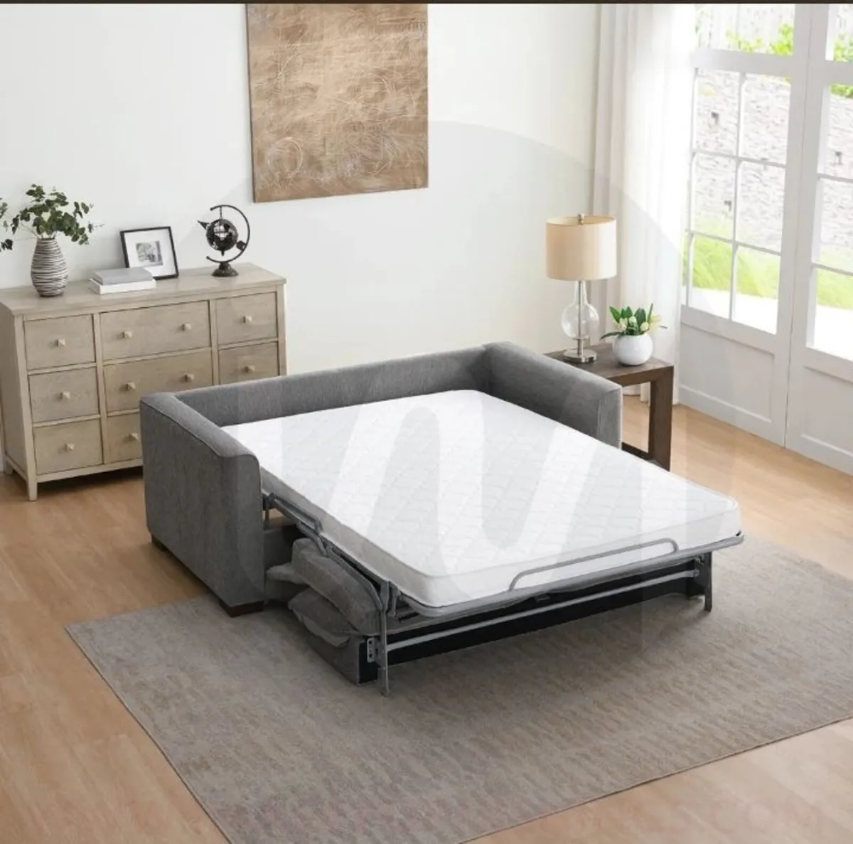 Scottsboro Full Foam Sofa Bed – Light Grey - Image 3