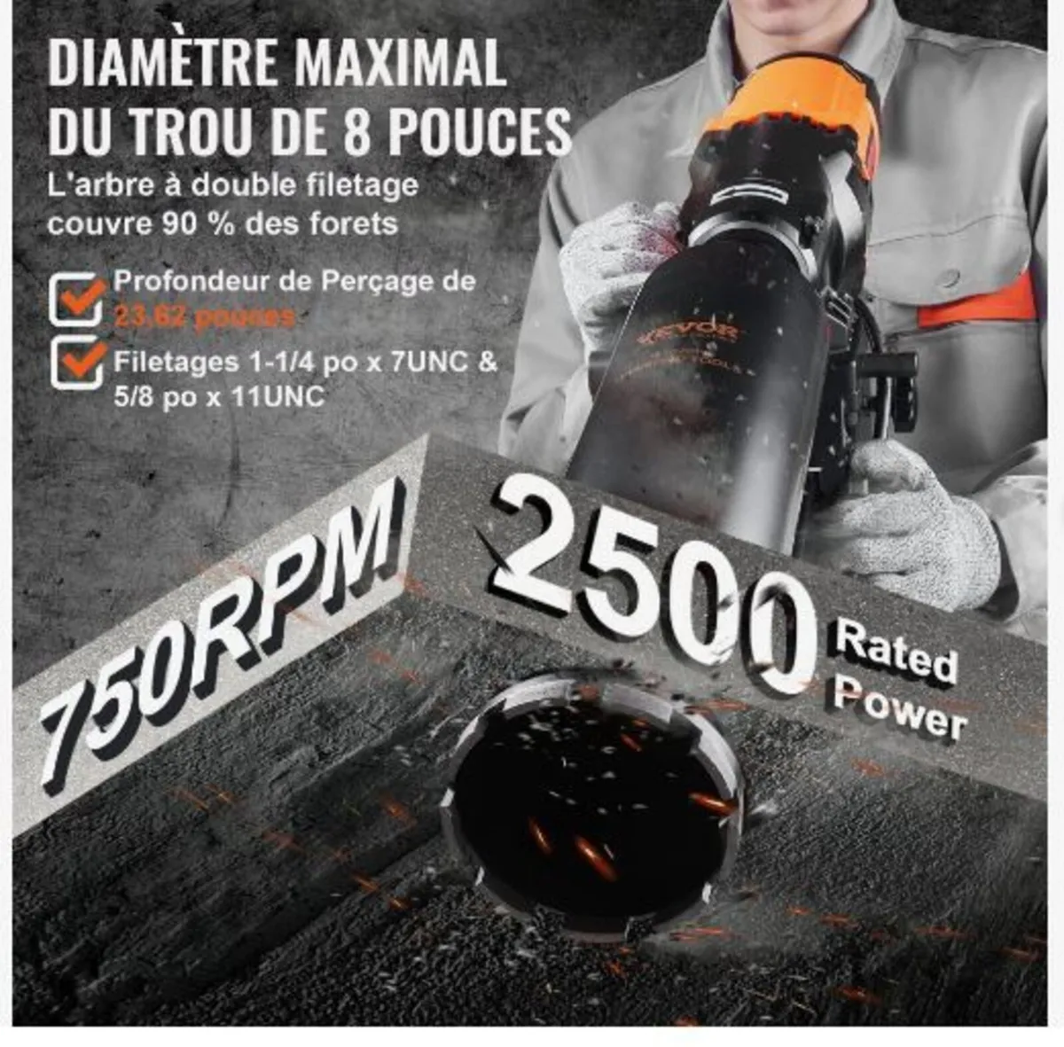 Wet&Dry Diamond Core Drill Machine Concrete - Image 2