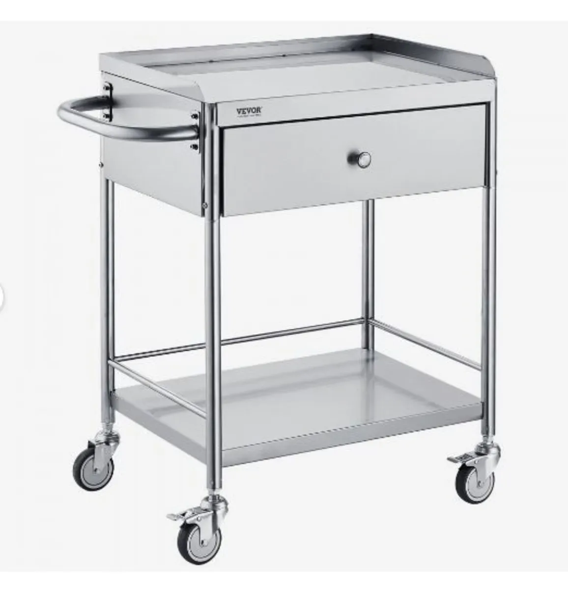 Medical Cart, 2 Layers Stainless Steel Cart - Image 1