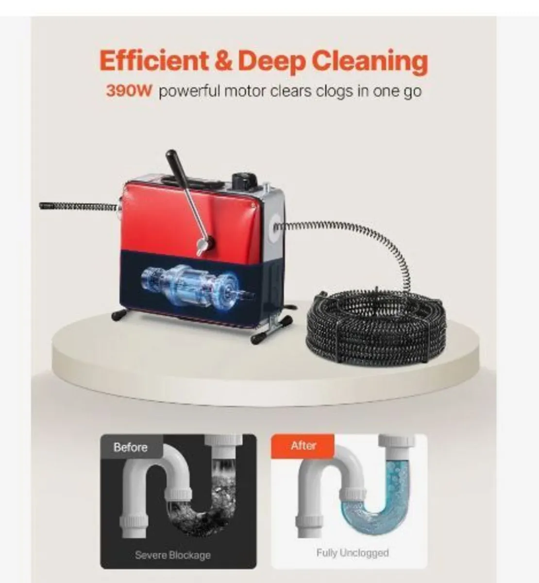 Drain Cleaner Machine, 390W - Image 2