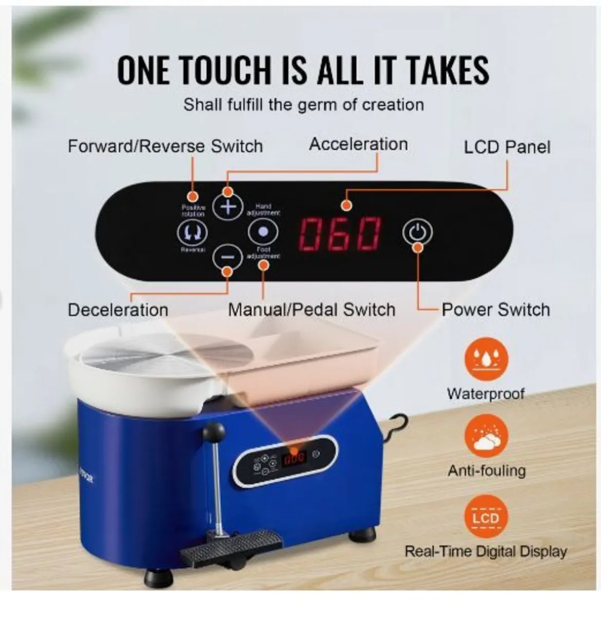 Pottery Wheel 27.9 cm Ceramic Wheel Foot - Image 2