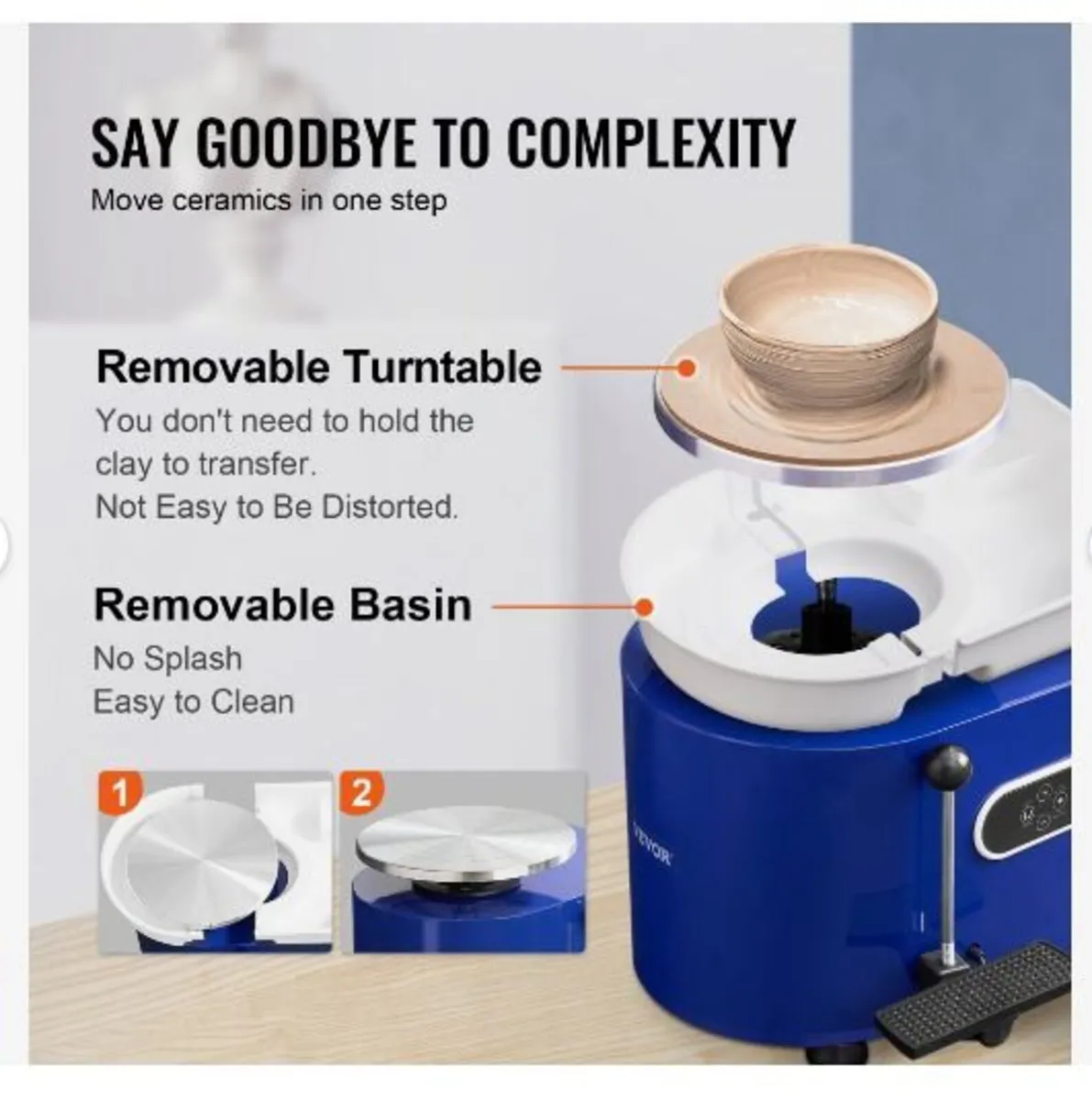 Pottery Wheel 27.9 cm Ceramic Wheel Foot - Image 4