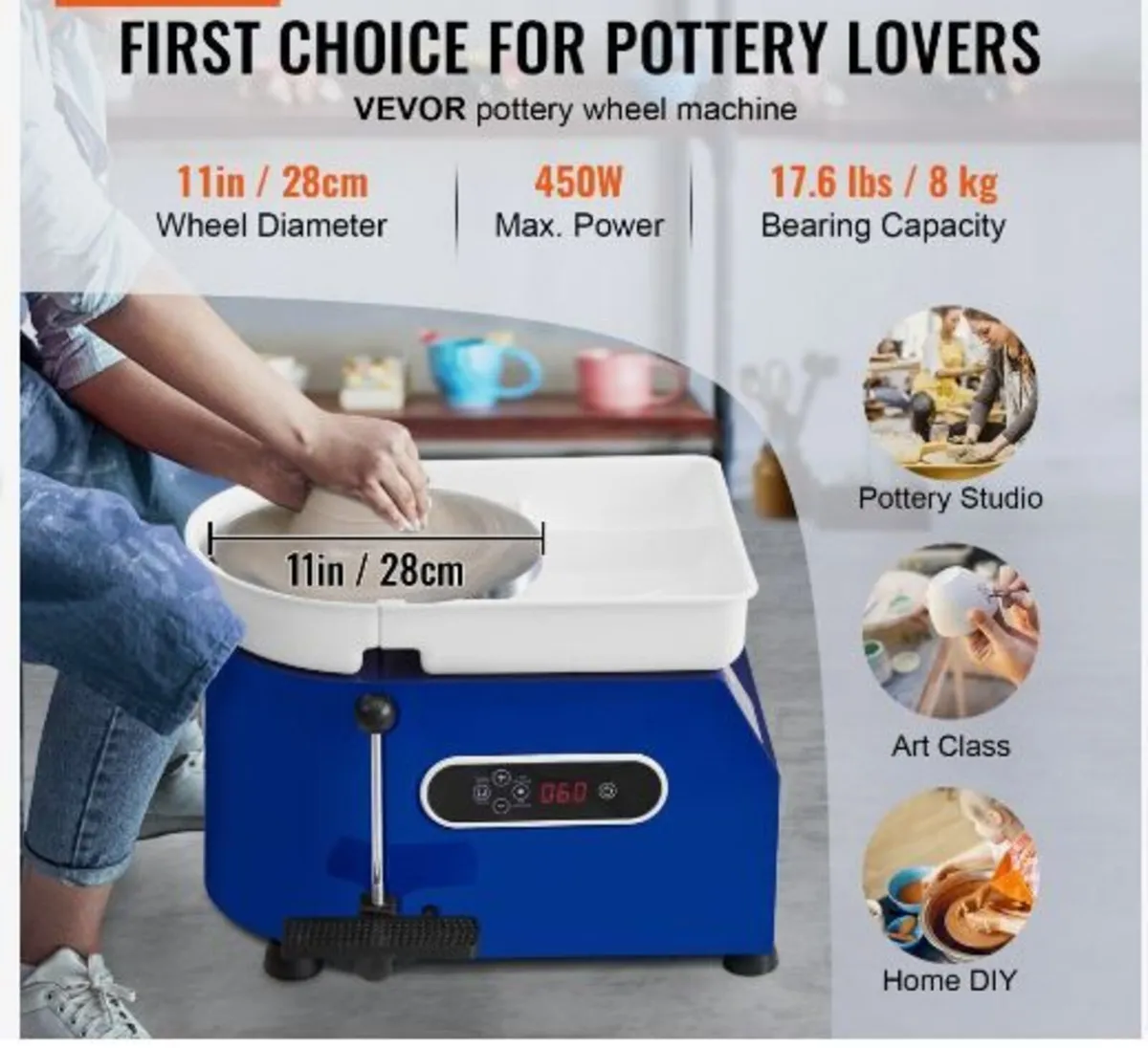 Pottery Wheel 27.9 cm Ceramic Wheel Foot - Image 3