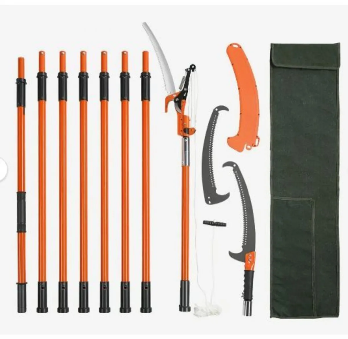 Manual Pole Saw, 2.2-8.2 m Extendable Tree - Image 4