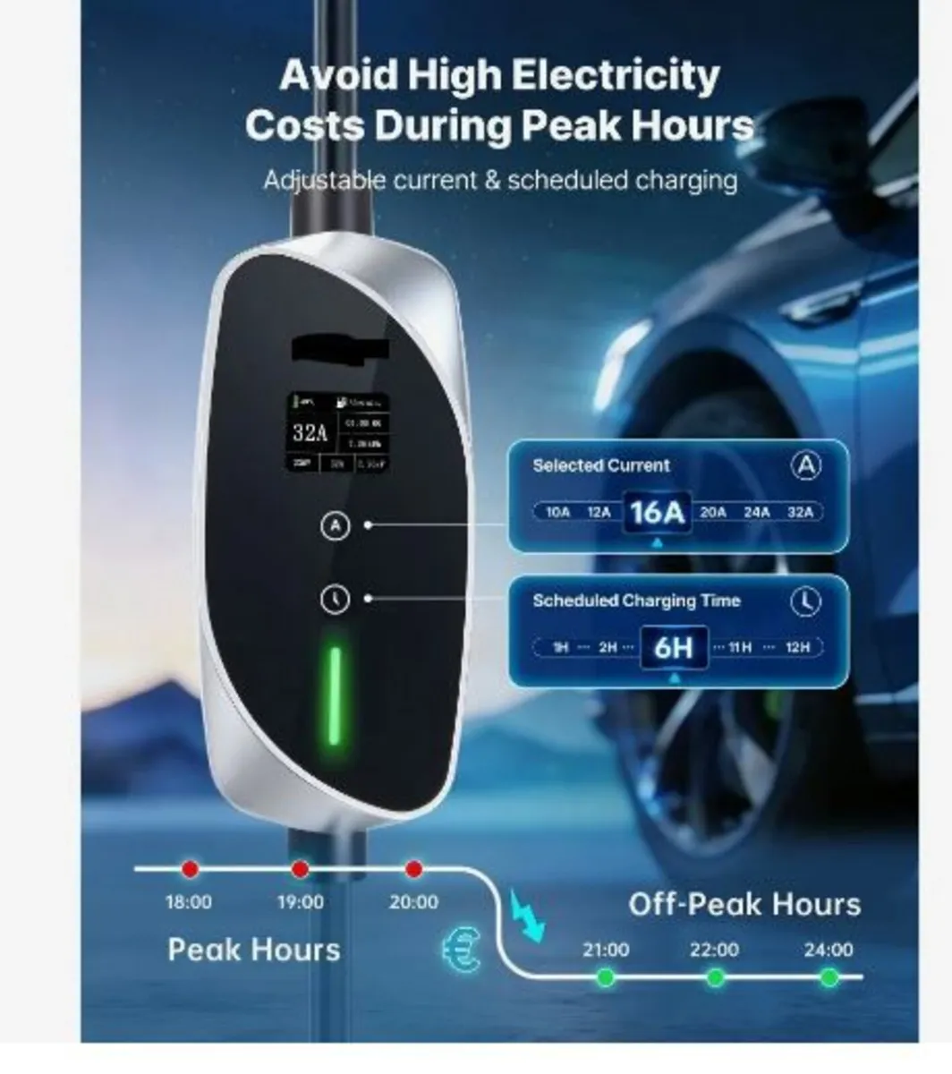 Mobile Wallbox, 7.4 kW 32A, Type 2 Portable EV Cha - Image 4
