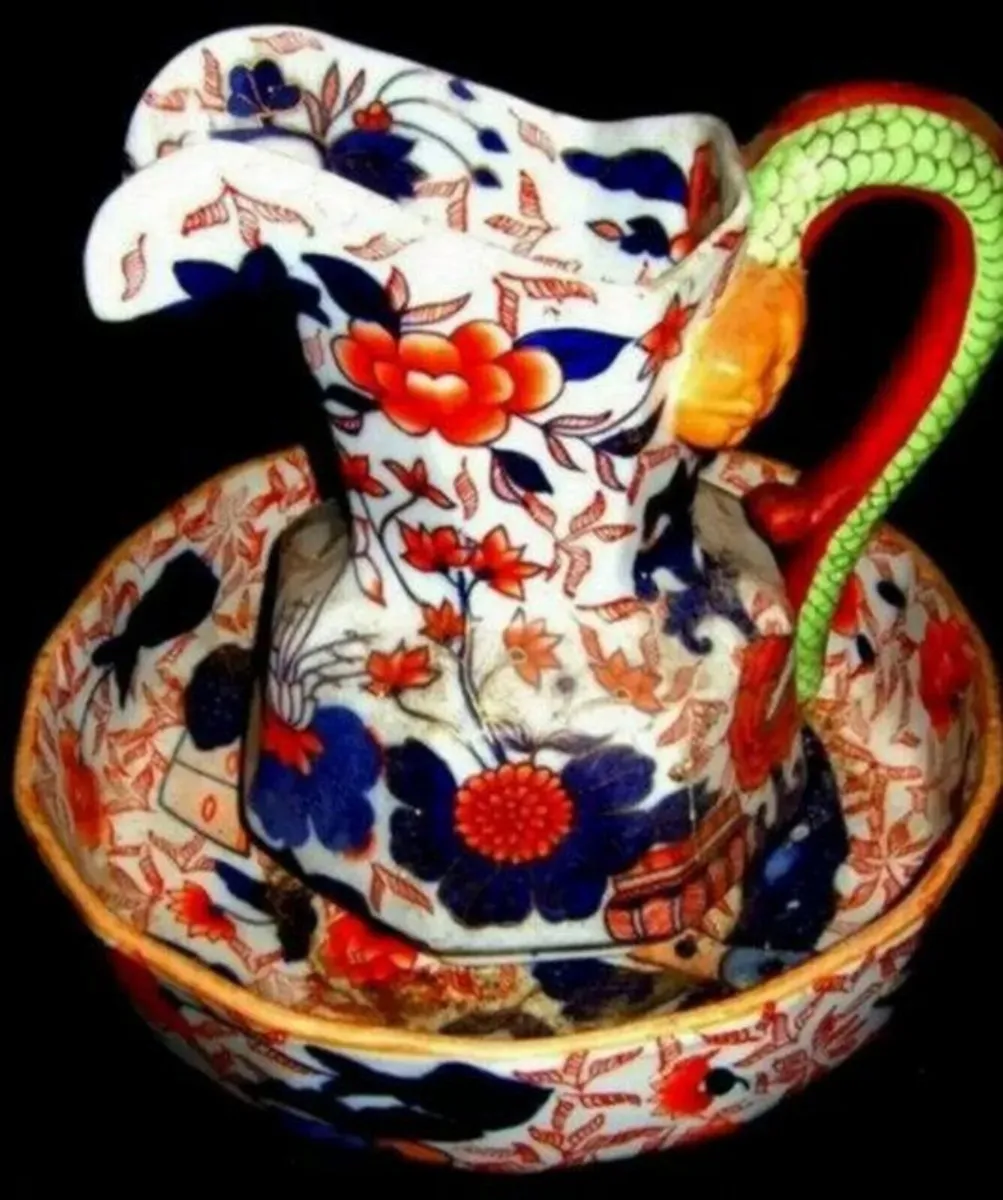 Vintage Ringtons Imari Patterned Jug & Bowl - Image 2