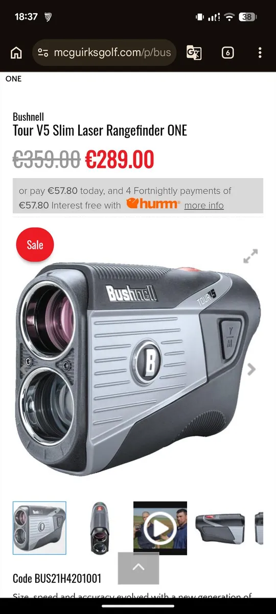 Bushnell rangefinder - Image 1
