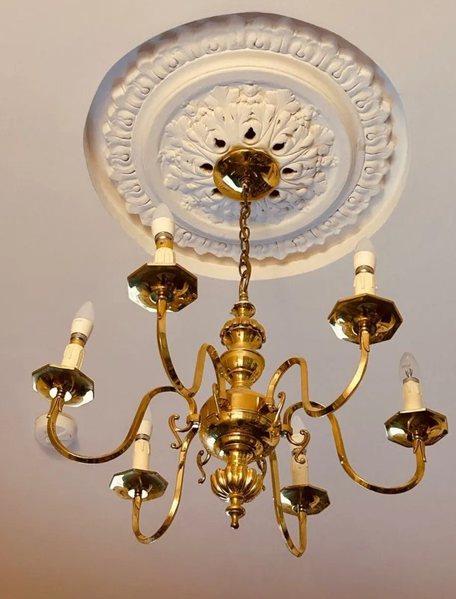 brass chandelier